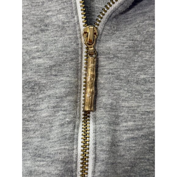 Lilly Pulitzer Women's Grey Pullover With Lace Trim & Half-Zip Collar Size S - Picture 5 of 9